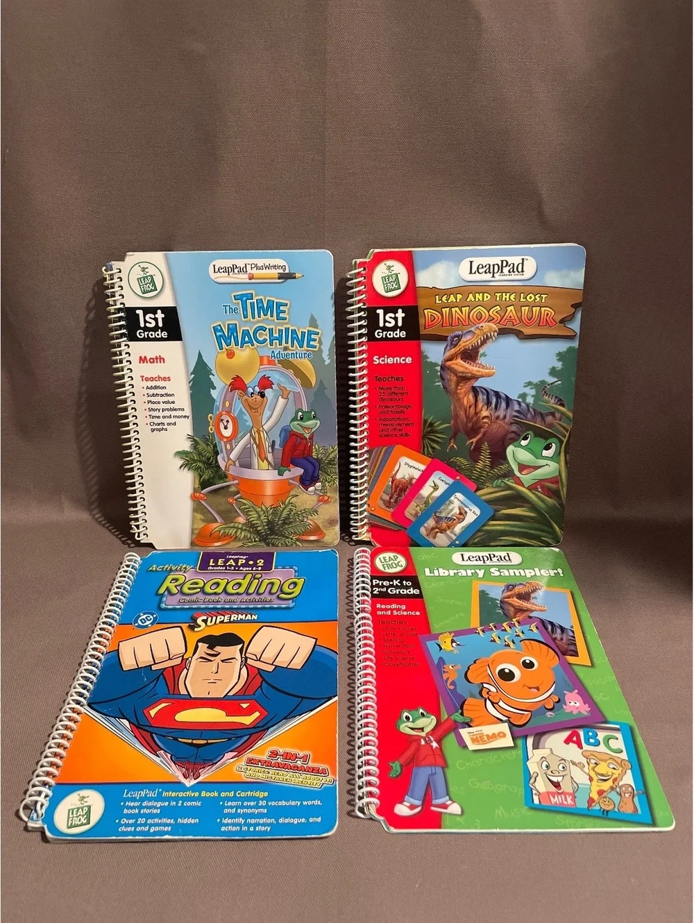 Vintage LeapFrog LeapPad Book Lot 12 Assorted Learning Books Pre-K–5th Grade